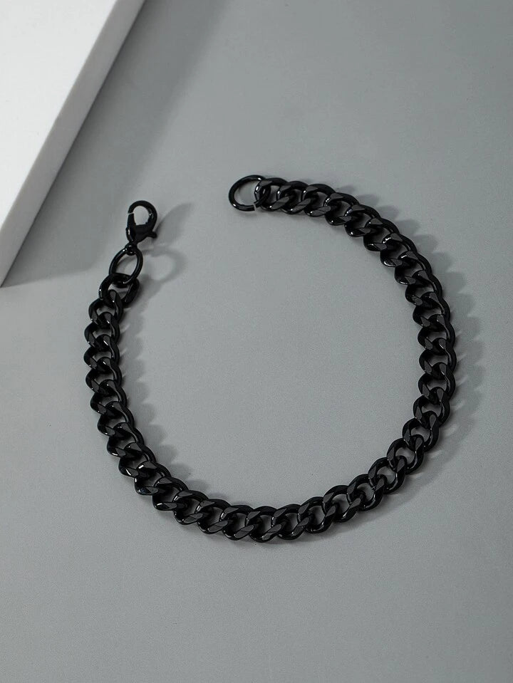 Black Cuban Chain Bracelet